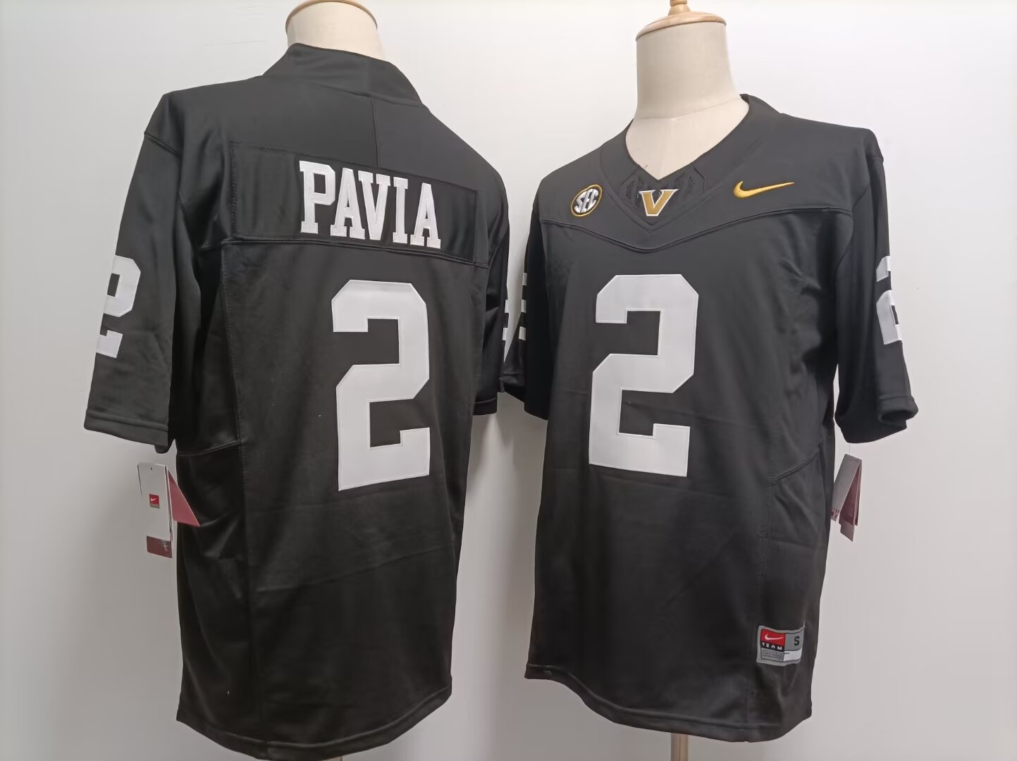 Men Vanderbilt Commodores #2 Diego Pavia  black 2024 Nike NCAA jersey